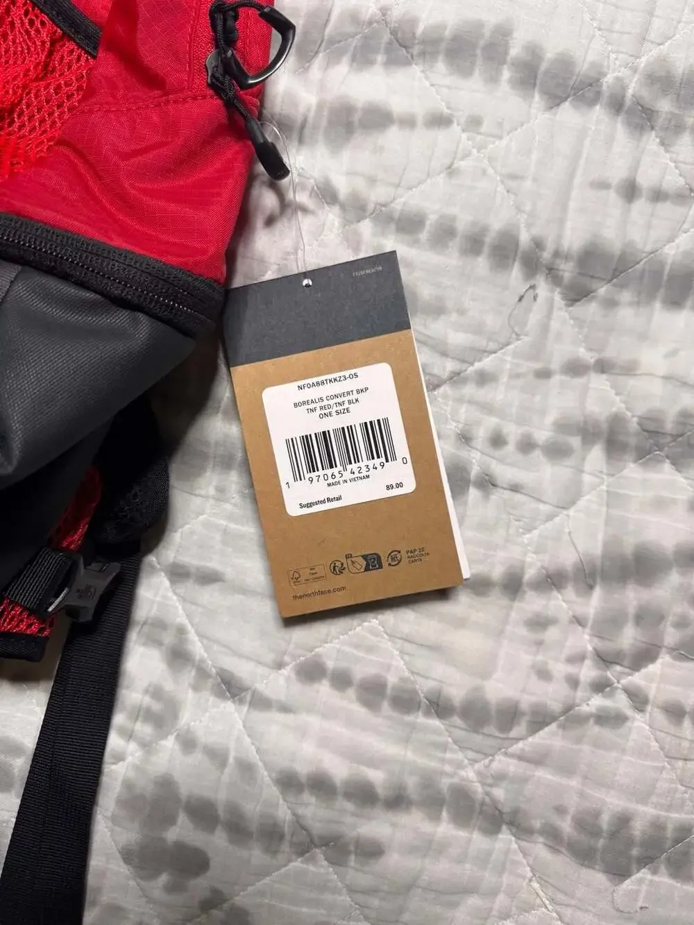 The North Face Borealis Convertible Backpack Fanny Pack Red Black